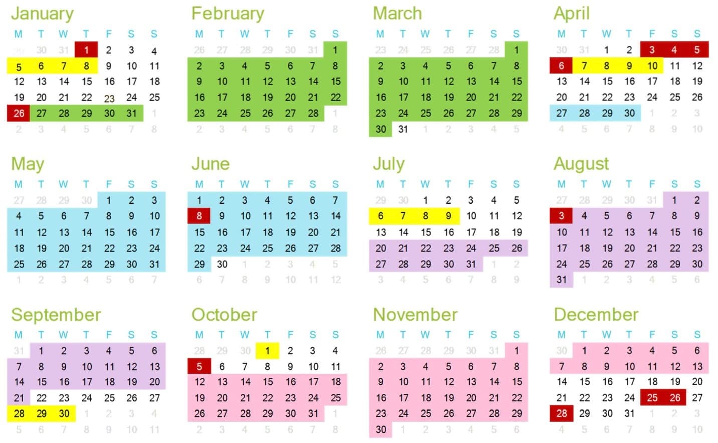 2026 Calendar Preview